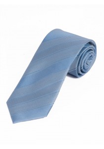  - Krawatte unifarben Streifen-Struktur hellblau