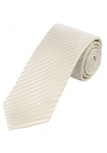 Krawatte einfarbig Streifen-Struktur creme