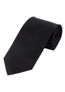  - Krawatte einfarbig Linien-Struktur schwarz