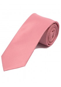  - Herrenkrawatte einfarbig Streifen-Struktur rosa