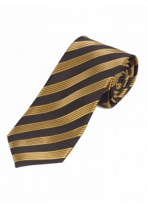Streifen-Krawatte dunkelbraun gelb