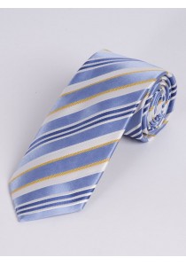 Krawatte elegantes Streifen-Dessin hellblau  weiß
