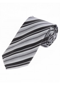  - Stylische Krawatte streifengemustert schwarz