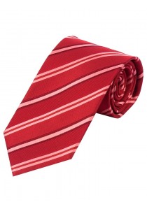  - Auffallende schmale  Krawatte gestreift rot