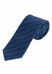 Businesskrawatte einfarbig Streifen-Struktur blau