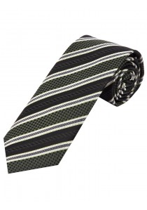  - Krawatte Struktur-Muster Linien oliv silber