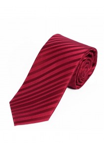  - XXL-Krawatte monochrom Linien-Struktur rot