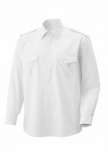  - EXNER Pilotenhemd mit Schulterklappen in weiß