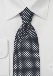  - Krawatte Raster-Design tiefschwarz