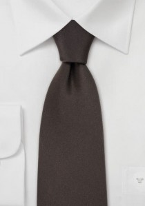  - Clip-Krawatte einfarbig mocca