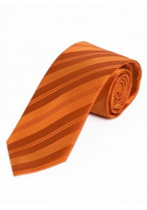Lange Krawatte unifarben Streifen-Struktur orange