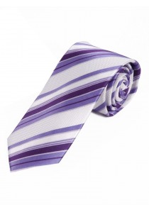  - XXL Krawatte dünne Linien weiß lila