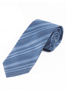  - XXL-Krawatte dünne Streifen hellblau weiß