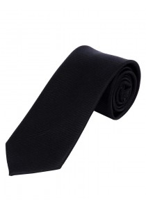 XXL Krawatte unifarben Linien-Struktur schwarz