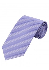  - Krawatte XXL  dünne Linien flieder weiß