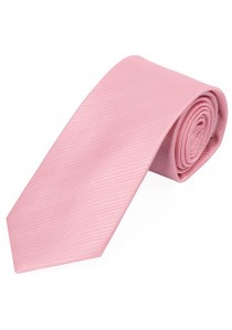 Lange Krawatte einfarbig Streifen-Struktur rosa