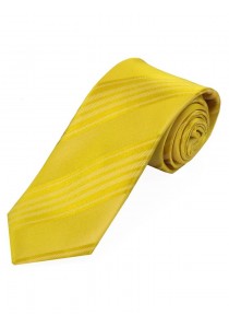 Lange Krawatte einfarbig Streifen-Oberfläche gelb