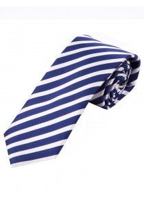  - Lange Krawatte Blockstreifen weiß blau