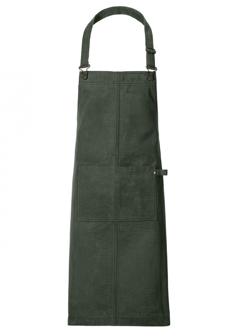Wasserabweisende Schürze in Flaschengrün (75x90