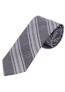  - Überlange Glencheckmuster-Krawatte anthrazit