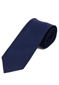  - Lange Krawatte unifarben Streifen-Struktur navy