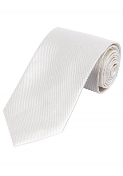 XXL Krawatte monochrom Streifen-Struktur weiß - 