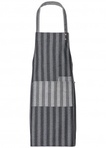 Edle Denim Stripe Latzschürze - Navy