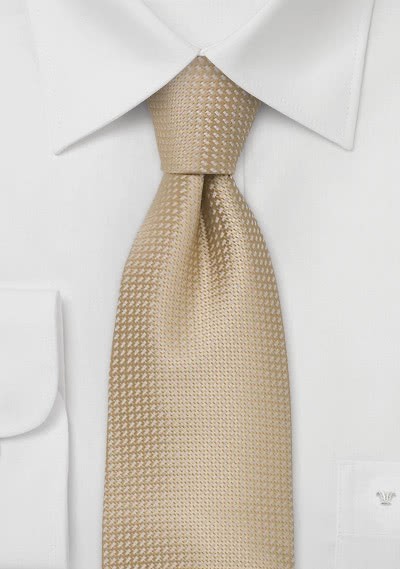 Orleans Krawatte Struktur Beige/Gold - 