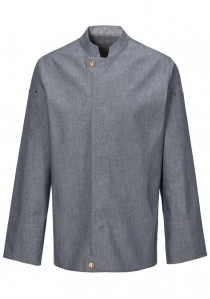 Lässige Chambray Kochjacke in Navy / Baumwolle