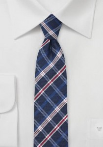  - Krawatte navy Karo-Design