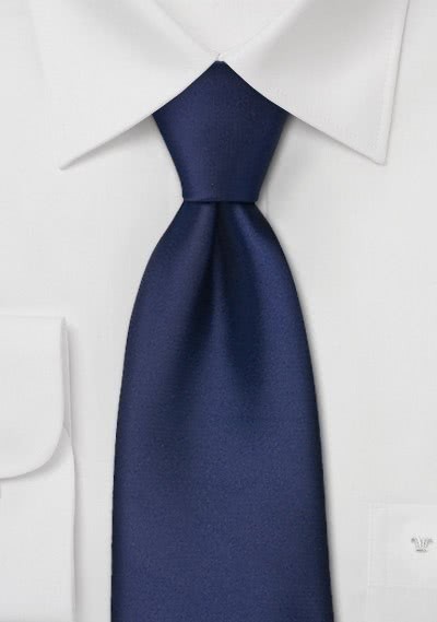 Krawatte Überlänge dunkelblau - 