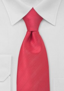  - Krawatte hellrot unifarben Streifen