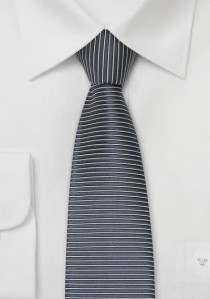 Krawatte anthrazit silber gerade