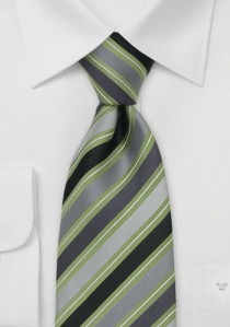  - Clip-Krawatte grün / silber