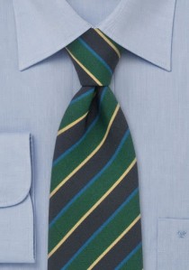 - Krawatte blau/gelb gestreift