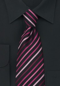  - Schwarze Krawatte rosa Streifen