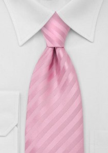  - Krawatte rosa einfarbig gestreift