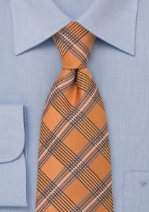  - Krawatte Glencheck orange blau