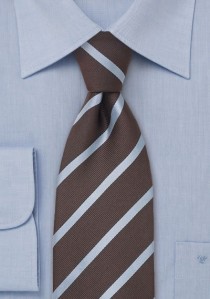  - Krawatte Streifen Blau braun