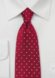  - Krawatte Pünktchen rot weiß