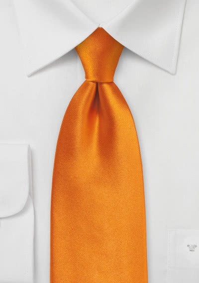 Einfarbige Krawatte helles orange - 