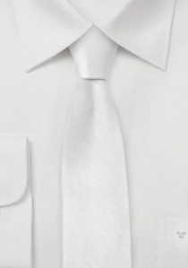  - Limoges Schmale Krawatte in reinem weiß