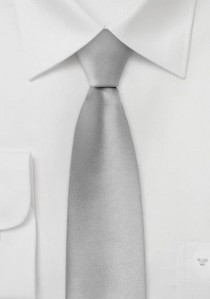  - Schmale Krawatte festliches Silber
