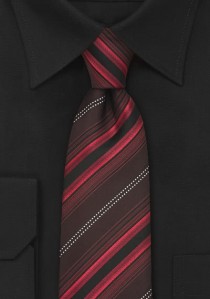 Krawatte Linien rot schwarz
