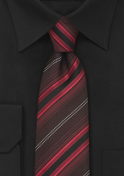 Krawatte Linien rot schwarz - 
