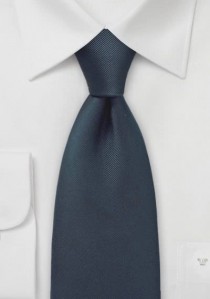  - Krawatte dunkelblau Seide Ripsstruktur