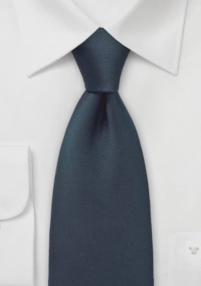 Krawatte dunkelblau Seide Ripsstruktur - 