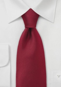 Einfarbige Krawatte mit Rippsstruktur in