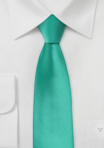  - schmale Krawatte unifarben türkisgrün