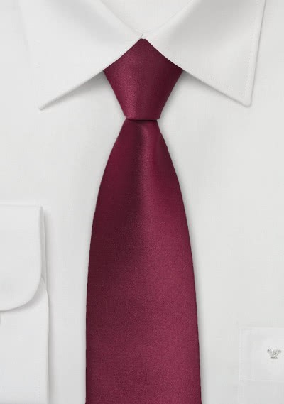 Krawatte schmal bordeaux - 